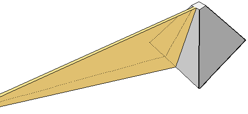 Modell mit grosser Seitenrampe für den Bau der Cheops-Pyramide