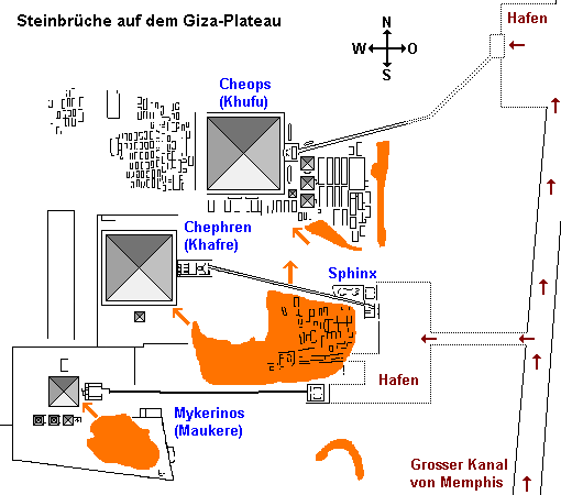 Steinbrüche im  Giza (Giseh) Plateau, Ägypten